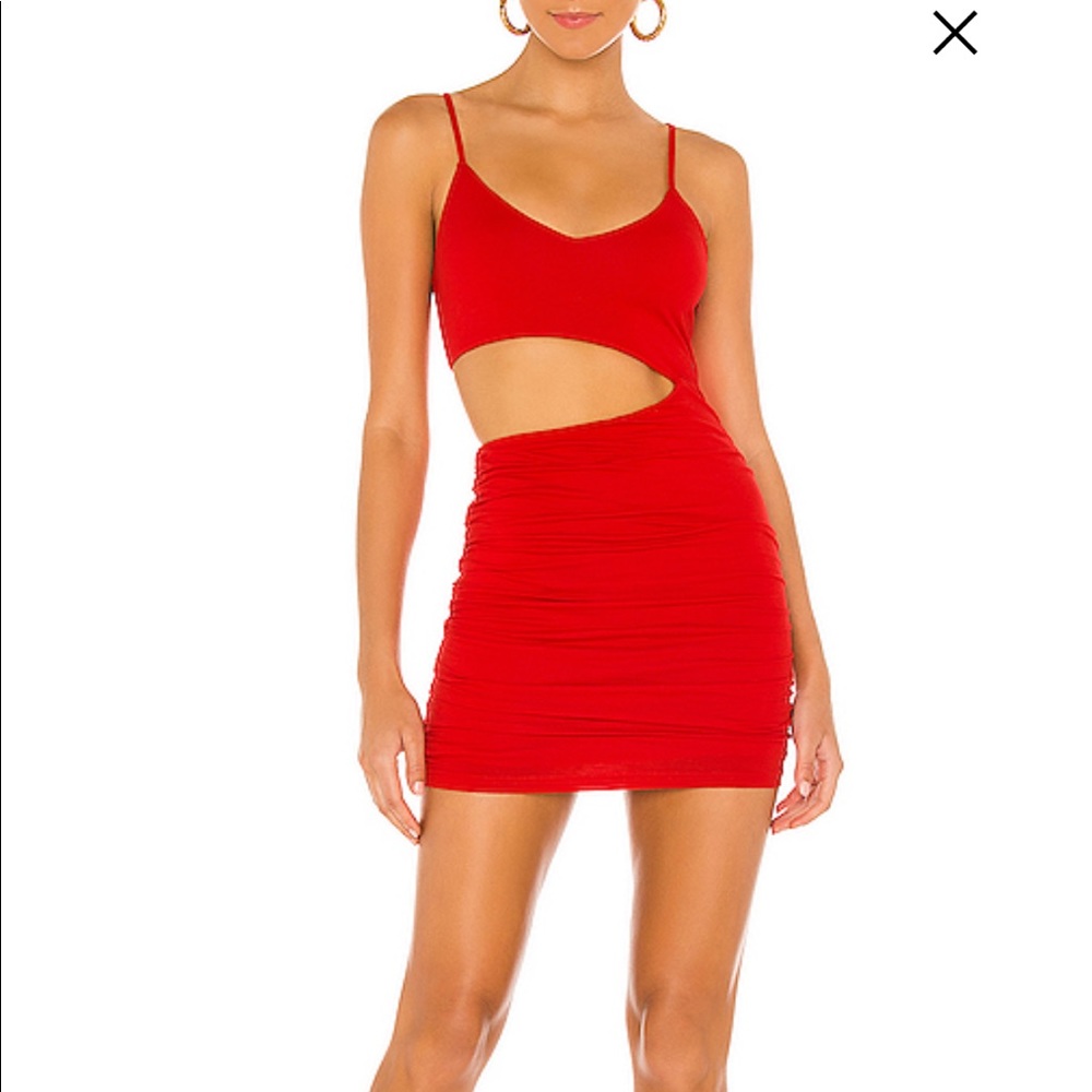 red superdown dress